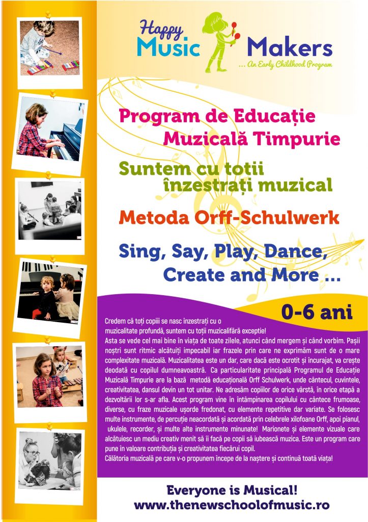 Cursuri online de muzică - Happy Music Makers - Ilinca Mureșan 2 HMM afis2018