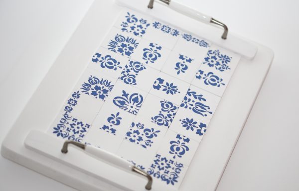 Tava cu motive albastre Transilvanene 1