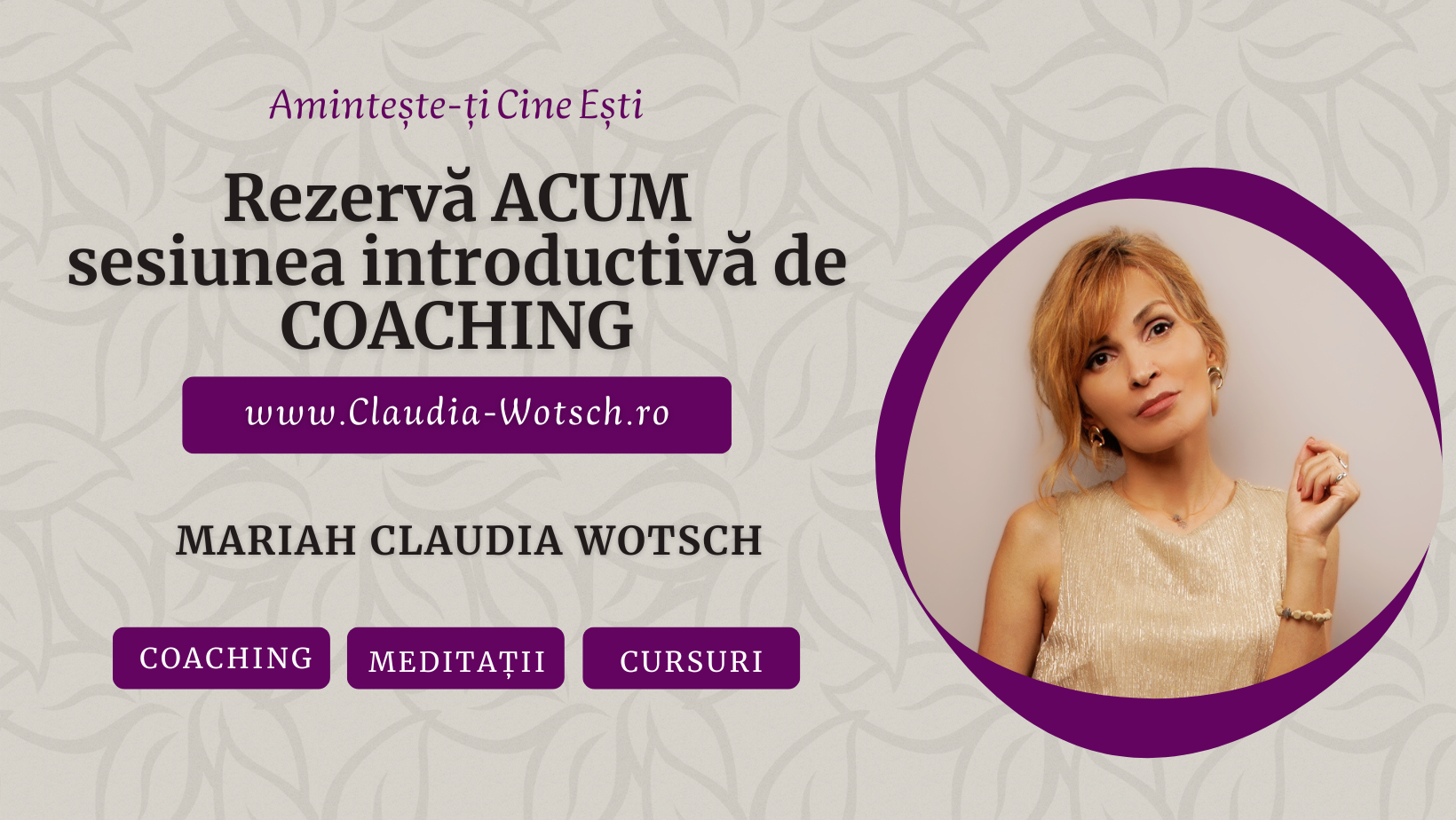Claudia Wotsch – Life&Self-Awareness Coach, Terapeut, Facilitator