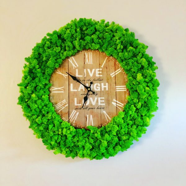 Wall Clock Art Moss 8d8b7eef