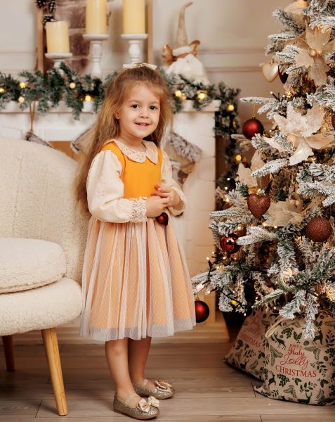 Rochita mustar Anica pentru fetite