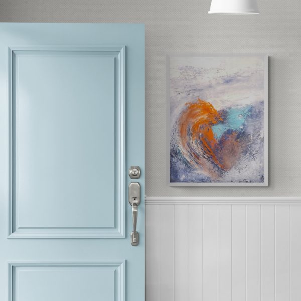 Interior entrance with door and stairs The Real Voice