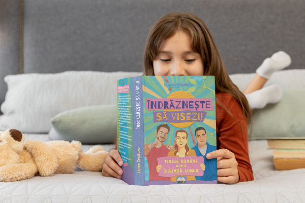 book mockup of a girl reading in her bedroom m26931