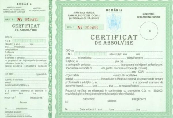 certif. specializ. specimen