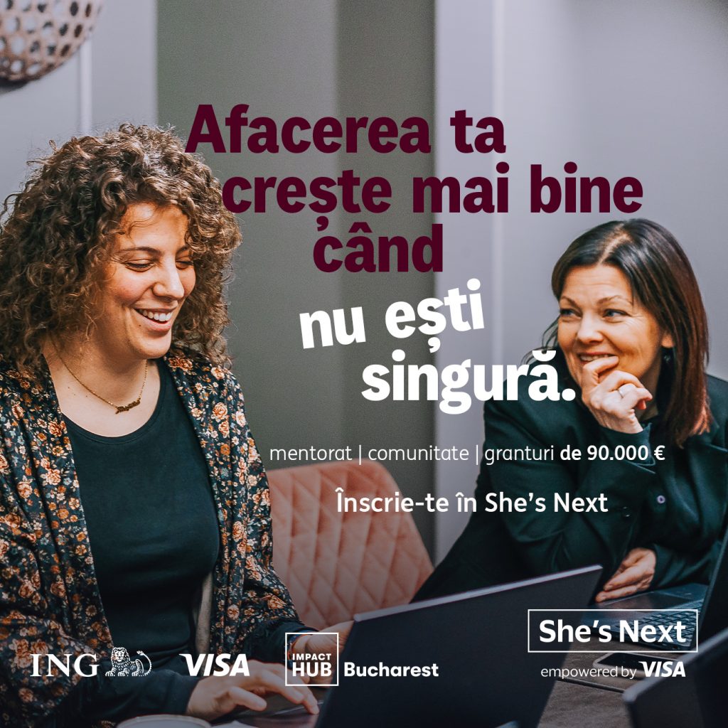 Mentorat și coaching pentru finalistele She’s Next 2026