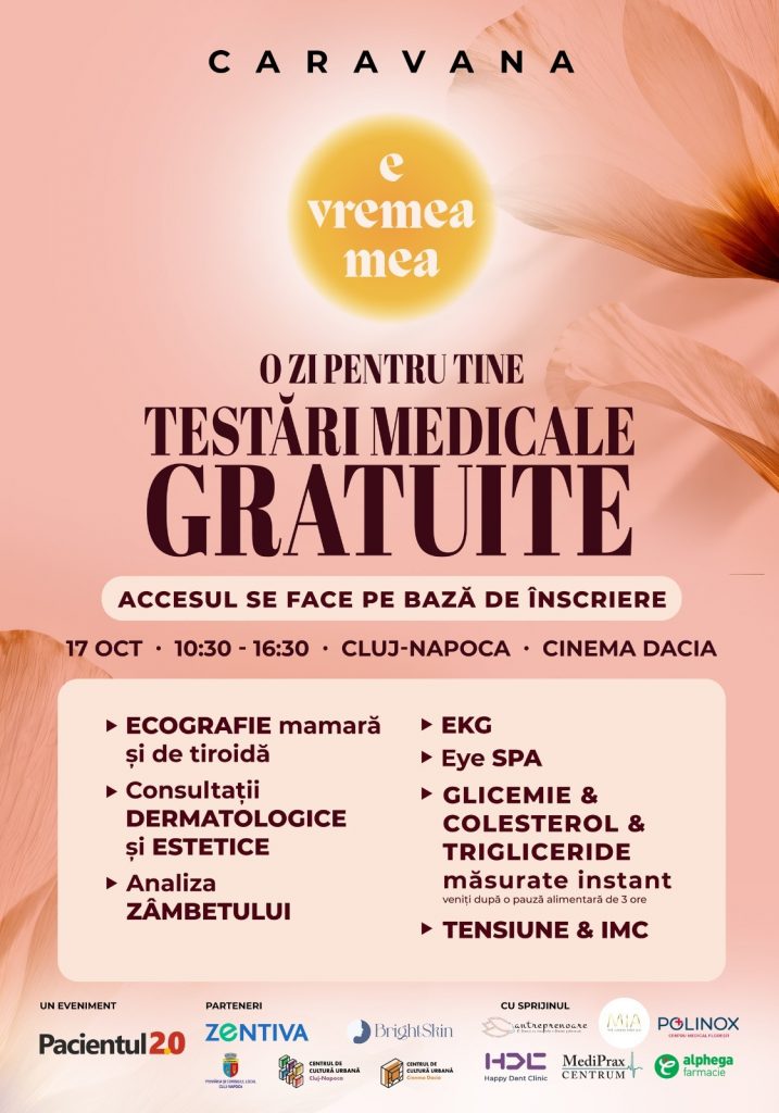 "E vremea mea" Cluj Napoca, 17 octombrie - testări medicale gratuite pentru femei 1 e vremea mea analize gratuite